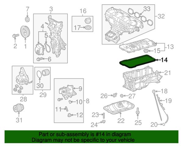 Прокладка клапанної кришки двигуна 1121337041 TOYOTA