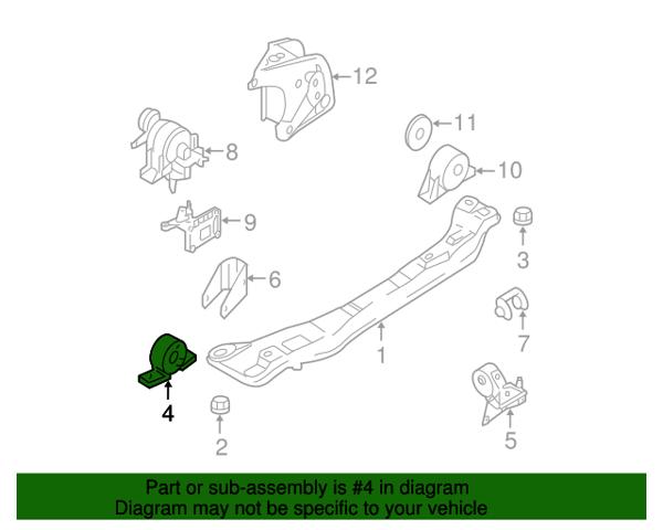 Подушка передньої опори двигуна 112708H310 NISSAN