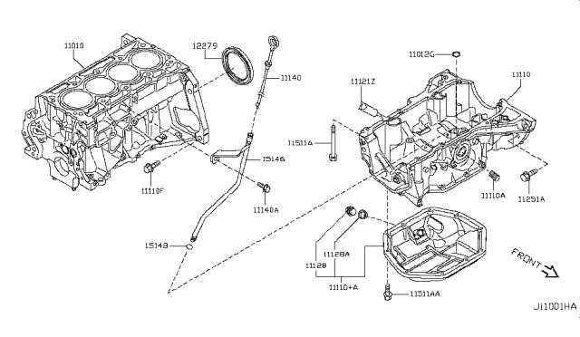 Сальник коленвала двигуна, задній 122791HC0A NISSAN