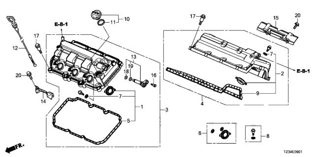 Прокладка кришки клапанної  123415G0A00 HONDA