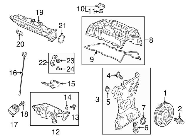 Прокладка клапанної кришки двигуна, комплект 12343RPYG01 HONDA