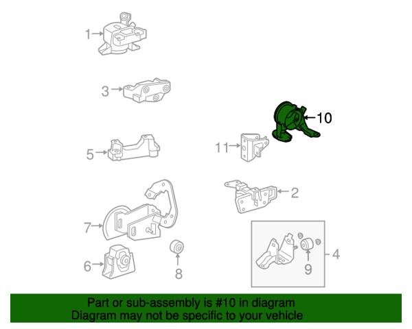 Опора двигуна задня 1237128210 TOYOTA