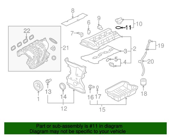 Прокладка кришки горловини, маслозаливной 1250A012 MITSUBISHI