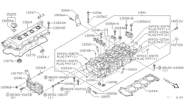 Направляюча клапана, впускного 1321253Y60 NISSAN