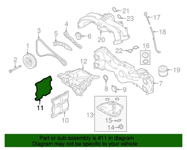 Прокладка клапанної кришки двигуна, ліва 13272AA24A SUBARU