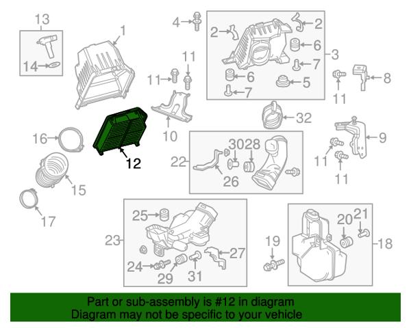 Елемент повітряного фільтра 172205LAA00 HONDA