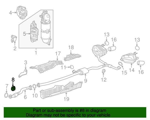 Подушка кріплення глушника 18215TA0A01 HONDA