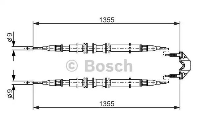 Трос ручника проміжний 1987477868 BOSCH