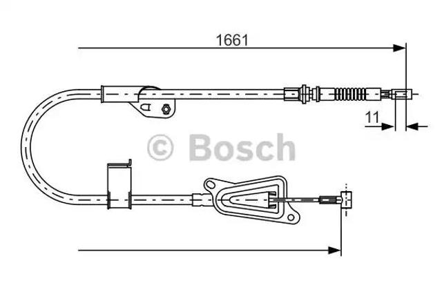 Трос ручника задній правий 1987477914 BOSCH