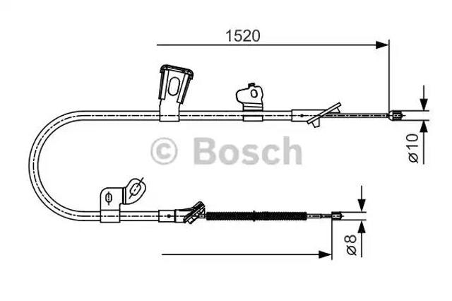 Трос ручного гальма задній, лівий 1987477918 BOSCH