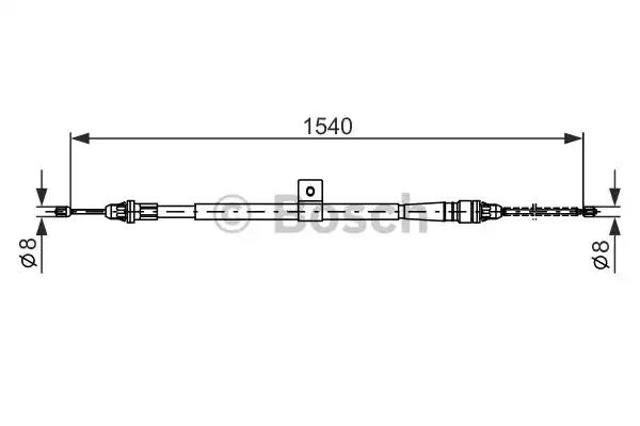 Трос ручника задній лівий 1987477992 BOSCH
