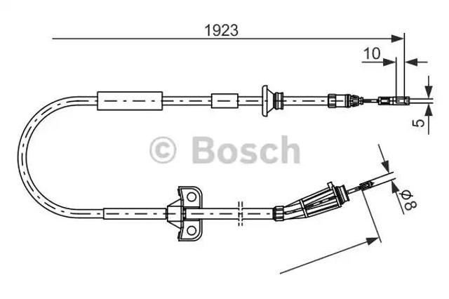 Трос ручного гальма задній, правий/лівий 1987477999 BOSCH