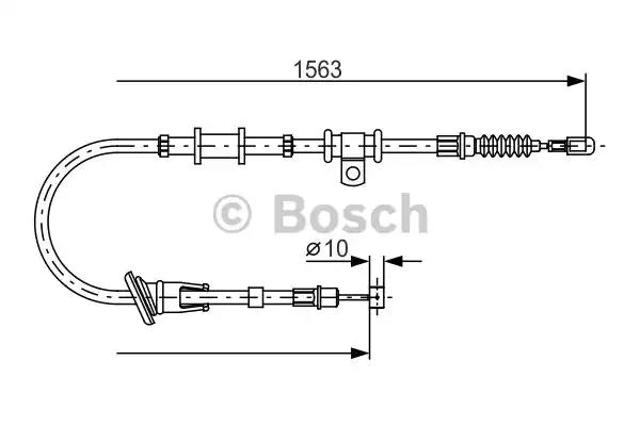 Трос стоянкового гальма задній лівий 1987482064 BOSCH