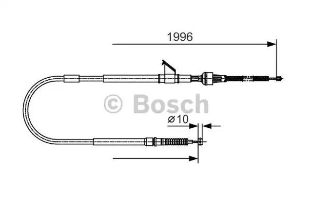Трос ручного гальма задній, лівий 1987482068 BOSCH