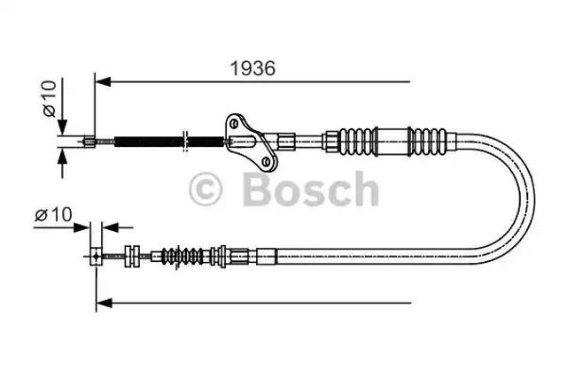 Трос ручного гальма задній, лівий 1987482111 BOSCH