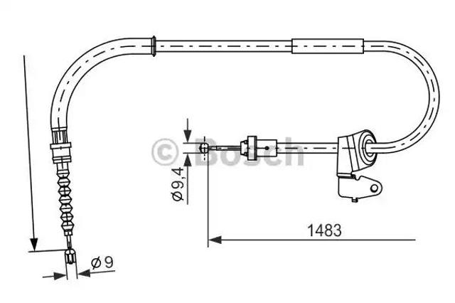 Трос ручника задній правий 1987482228 BOSCH