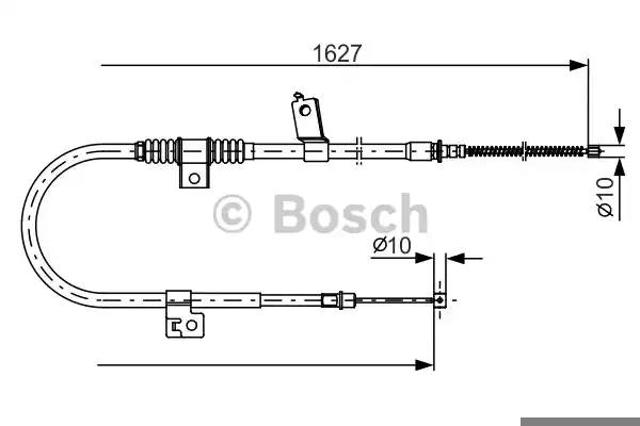 Трос ручного гальма задній, лівий 1987482274 BOSCH
