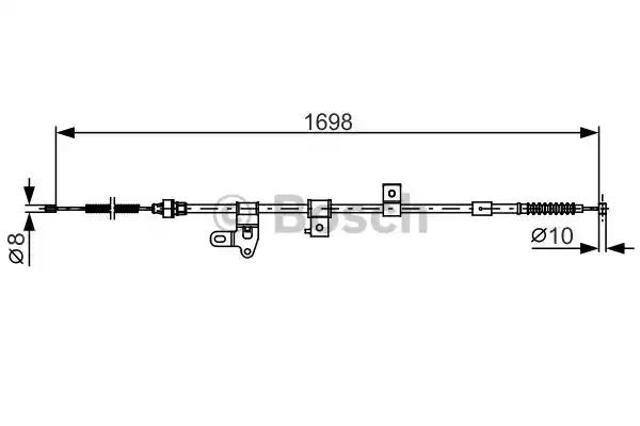Трос ручника задній правий 1987482346 BOSCH