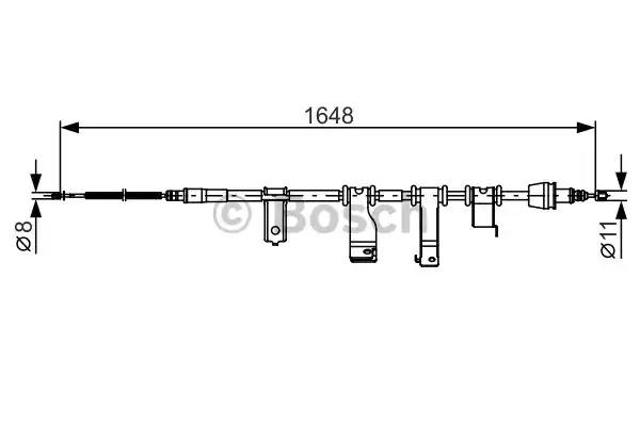 Трос ручника задній правий 1987482350 BOSCH