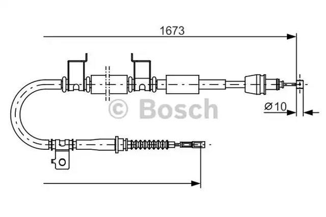Трос ручного гальма задній, правий 1987482362 BOSCH