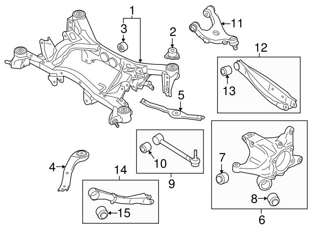 Цапфа - поворотний кулак заднім виходом, 20250AL02A SUBARU