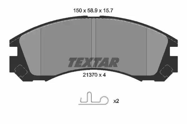 Колодки гальмівні передні, дискові 2137001 TEXTAR