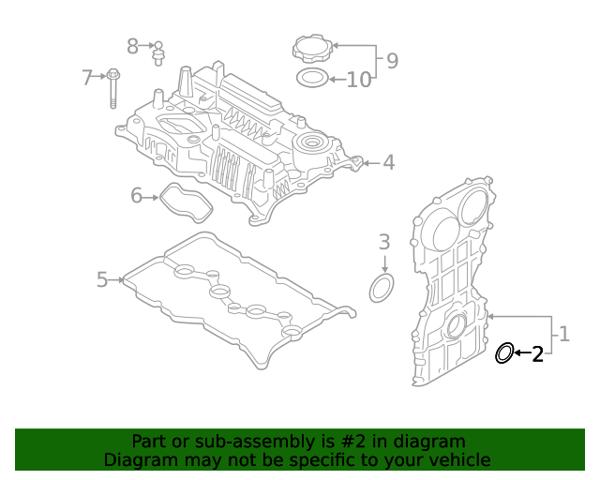 Сальник коленвала передній 214212G100 HYUNDAI