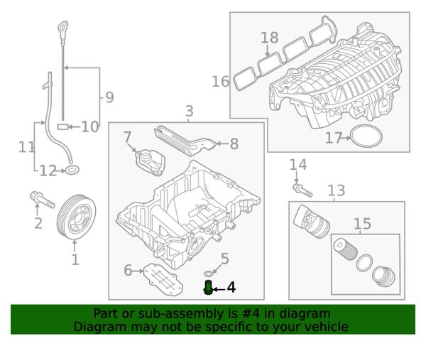 Пробка піддона двигуна 2151227001 HYUNDAI