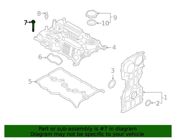 Болт клапанної кришки ГБЦ 224512G600 HYUNDAI