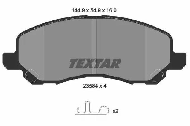 Колодки гальмівні передні, дискові 2358403 TEXTAR