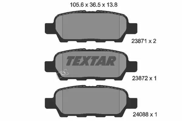 Колодки на гальмо задній дисковий 2387101 TEXTAR