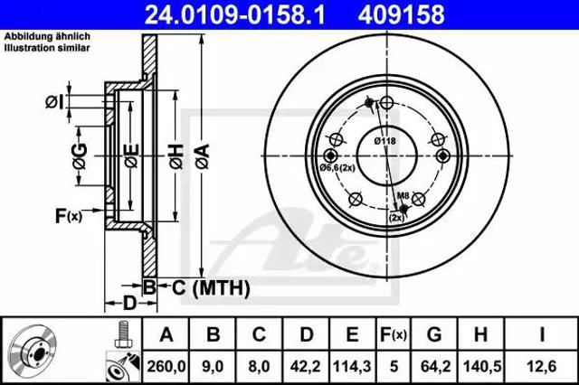 Дискові гальма 24010901581 ATE