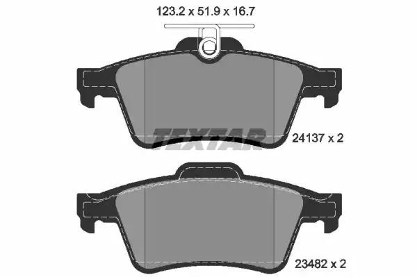 Задні колодки 2413701 TEXTAR