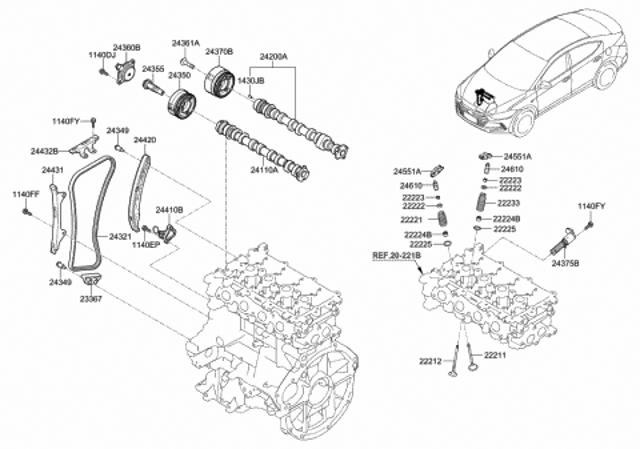 Гідронатяжитель ланцюга 2443303001 HYUNDAI