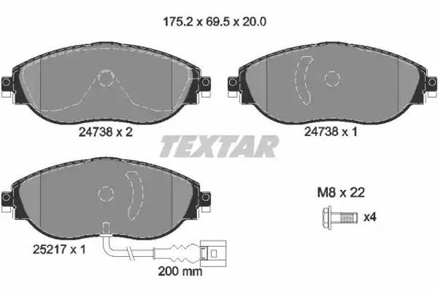 Дискові гальма 2473801 TEXTAR