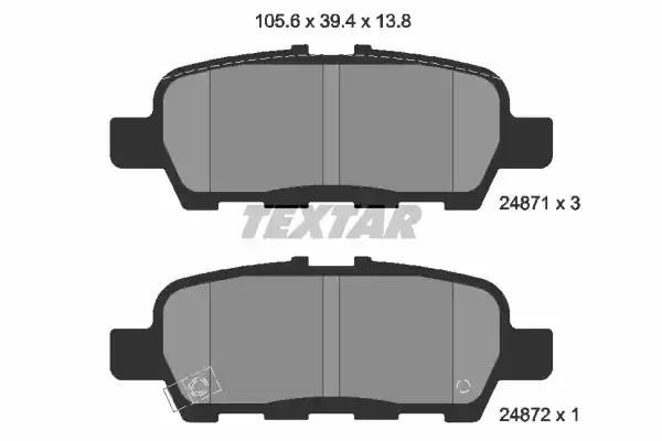 Колодки гальмівні задні, дискові 2487101 TEXTAR