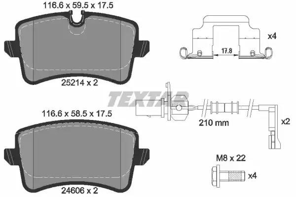 Задні дискові колодки 2521402 TEXTAR