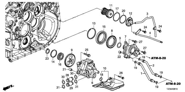 Фільтр масляний АКПП 25450PWR003 HONDA