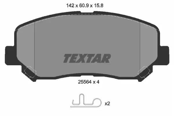 Колодки гальмівні передні, дискові 2556401 TEXTAR