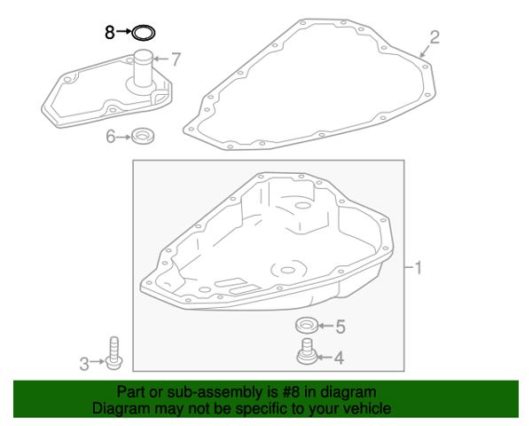 Кільце ущільнювача фільтра АКПП 2824A005 MITSUBISHI