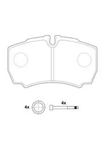 Задні колодки 2912309560 BENDIX