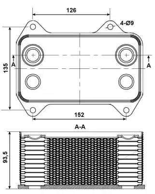 Масляний радіатор охолодження рідини АКПП 31195 NRF