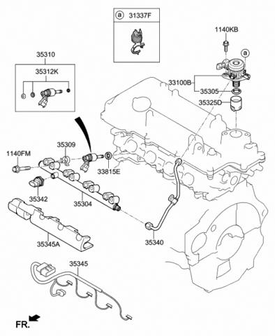 Форсунка паливна 353102GGA1 HYUNDAI
