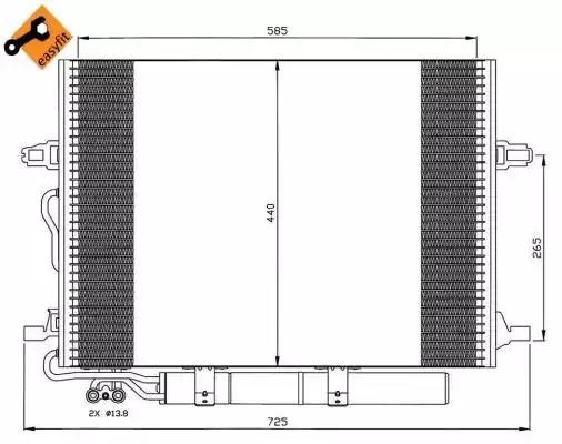 Радіатор охолодження кондиціонера 35517 NRF