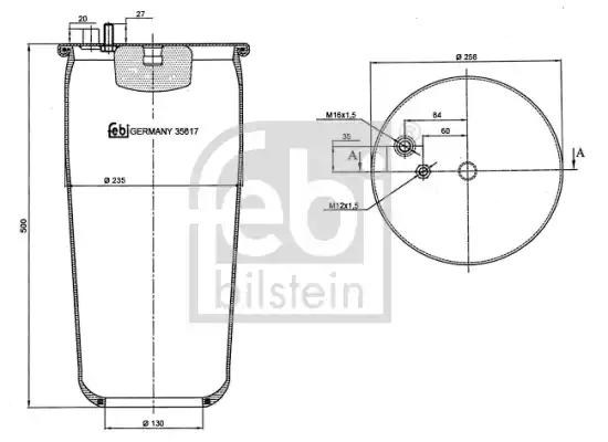 Ресора пневматичної підвіски 35617 FEBI