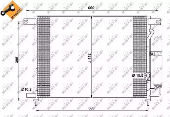Радіатор системи охолодження кондиціонера 35766 NRF