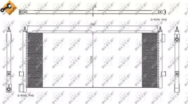 Радіатор системи охолодження кондиціонера 35892 NRF