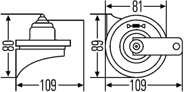 Сигнал звукової, клаксон 3FH007424811 HELLA