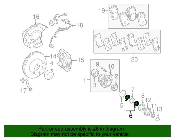 Гайка піввісі передньої 4352160011 TOYOTA