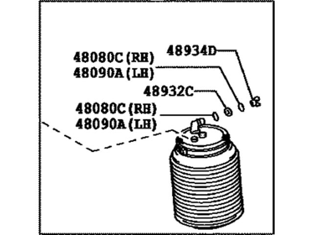 Пневмоподушка задня 4809060010 TOYOTA